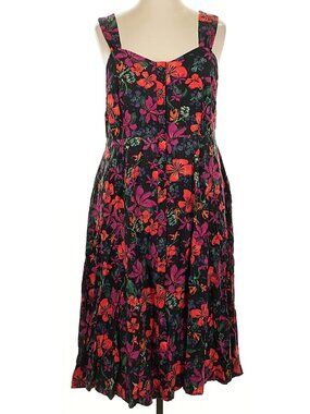 Ava & Viv Black Bright Summer Floral Dress